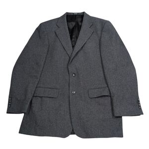 Robert Stock Signature Blazer, Sports Coat Suit Jacket, Wool Blend Gray, Sz 42L